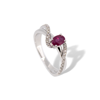 Anillo Mirco Visconti Mujer in Oro blanco Rubino 0.66 Ct MV208/RO - MV208/RO